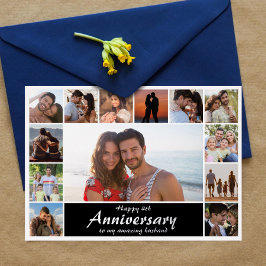 Moderne Foto Collage Foil Card zum Hochzeitstag Folieneinladung