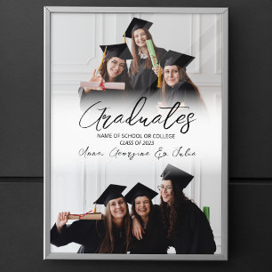 Moderne Foto-Collage Freunde Abschlussfeier Poster