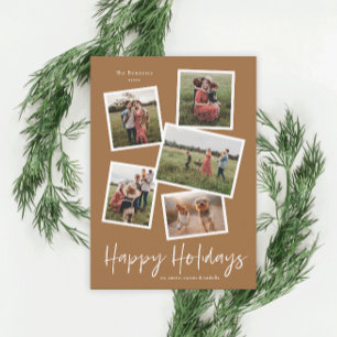 Moderne Foto Collage Happy Holidays Feiertagskarte