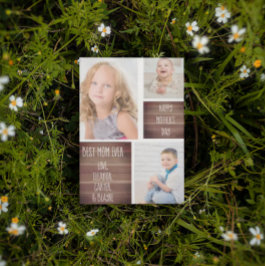 Moderne Foto Collage Mutter Tageskarte Einladung