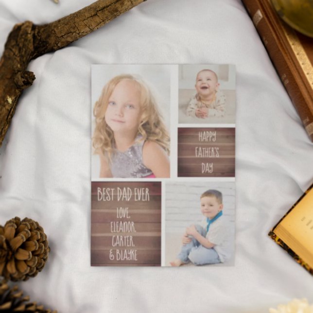 Moderne Foto Collage Vatertag Card Einladung (Von Creator hochgeladen)
