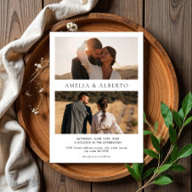 Moderne Foto Collage Wedding Einladung