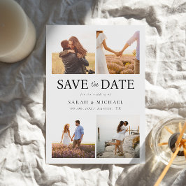 Moderne Foto Collage Wedding Save The Date