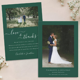 Moderne Foto Danke Grüne Hochzeit