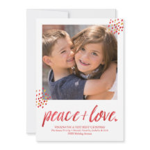 Moderne Foto-Ferienkarte für Liebe und Frieden