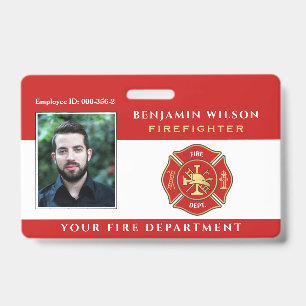 Moderne Foto Feuerwehr ID Ausweis