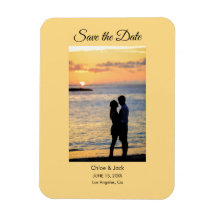 Moderne Foto Gelb Orange Save The Date