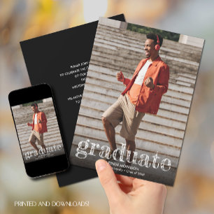 Moderne Foto Graduation Party Einladung