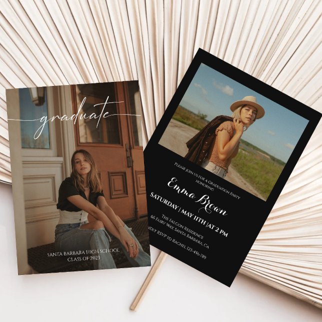 Moderne Foto Graduation Party Einladung (Von Creator hochgeladen)