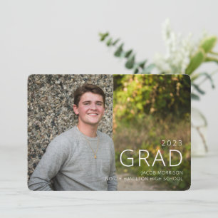 Moderne Foto Graduation Party für Typografie Einladung