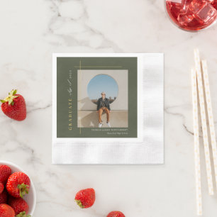 Moderne Foto Graduation Party Serviette