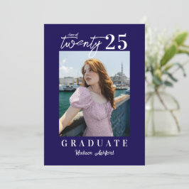 Moderne Foto-Graduierungspartei für die Marine Einladung