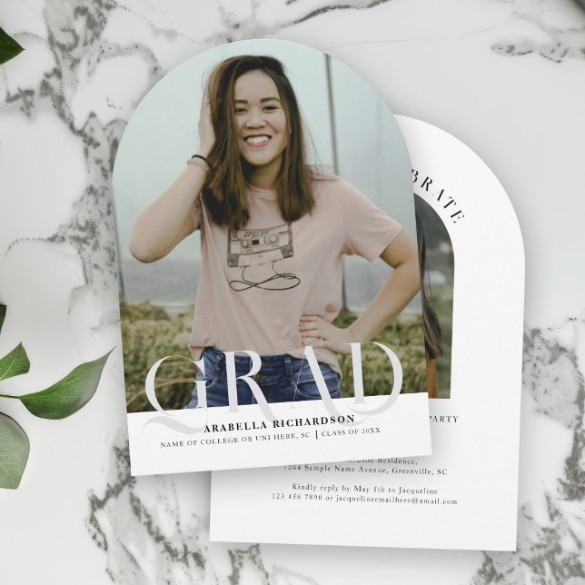 Moderne Foto Graduierungsparty Einladung (Von Creator hochgeladen)
