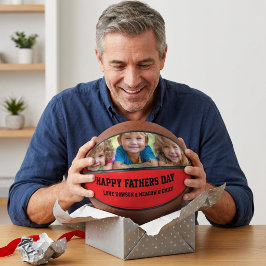 Moderne Foto Happy Fathers Day Personalisieren Basketball