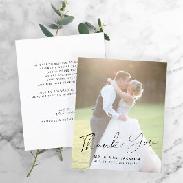 Moderne Foto Hochzeit danke