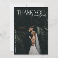 Moderne Foto Hochzeit Danke Karte W Hinweis