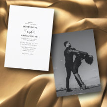 Moderne Foto-Hochzeit in Weiß und Schwarz