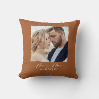 Moderne Foto Hochzeit personalisiert Mr. and Mrs.