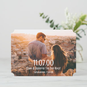 Moderne Foto-Hochzeit Save-the-Date-Karte Ankündigung