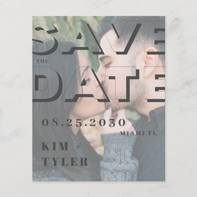Moderne Foto Hochzeit sparen das Datum Flyer (Vorne)