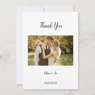 Moderne Foto Hochzeit speichern die Dattelkarte Dankeskarte