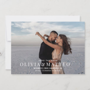 Moderne Foto-Hochzeit Vormerkung Save The Date