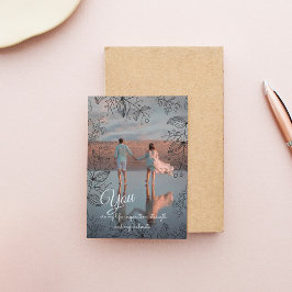 Moderne Foto Holidays Card Dankeskarte