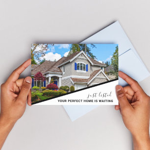Moderne Foto-Immobilienmarketing-Postkarte Postkarte