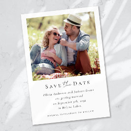 Moderne Foto-Kalligrafie-Hochzeit Save The Date