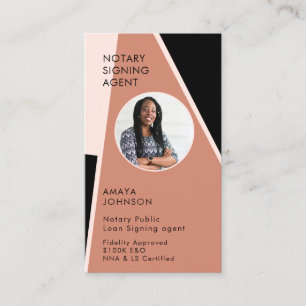 Moderne Foto Notar Signatur Agent Business Card Visitenkarte