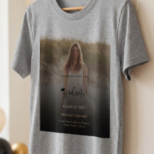 Moderne Foto-Personalisierte-Abschlussfeier-T-Shir T-Shirt