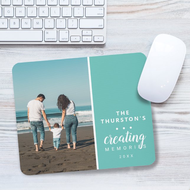 Moderne Foto-Produktfamilie - Erinnerungen schaffe Mousepad (Modern Custom Photo Family Creating Memories Mouse Pad)