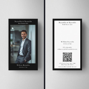Moderne Foto-Professional-Anwaltskanzlei QR-Code Visitenkarte