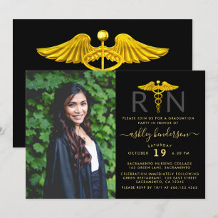 Moderne Foto RN Nurse Graduation Party Einladung