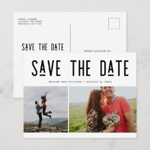 Moderne Foto Save-the-Date-Ankündigungspostkarte Ankündigungspostkarte