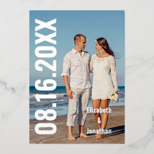 Moderne Foto Save The Date Folieneinladung