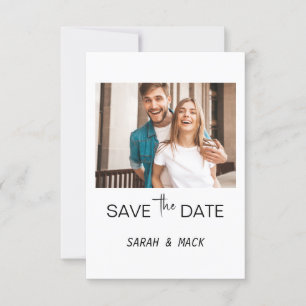 Moderne Foto-Save-the-Date-Hochzeitseinladungsvorl Einladung