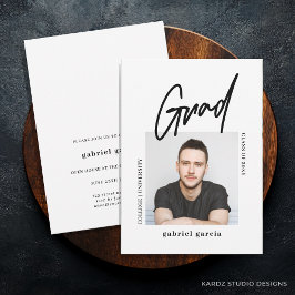 Moderne Foto Script Graduation Party Einladung