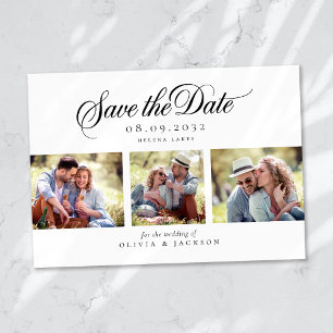 Moderne Foto-Script-Hochzeit Save The Date