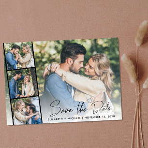 Moderne Foto Strip Collage Save The Date