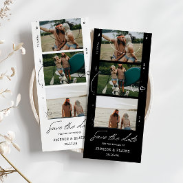 Moderne Foto Strip Wedding Save The Date
