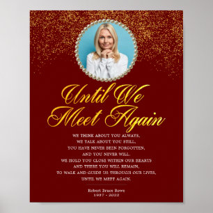 Moderne Foto-Trauer-Gedicht-Tafel Poster
