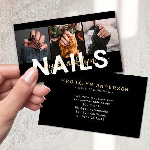 Moderne Foto-Typografie Nageldesignerin  Visitenkarte