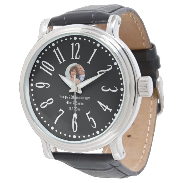Moderne Foto-Uhr Armbanduhr (Schrägansicht)