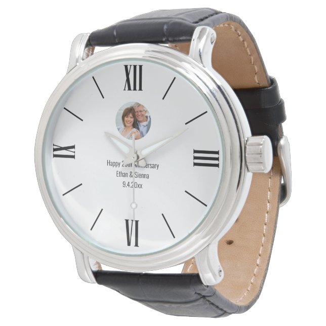 Moderne Foto-Uhr Armbanduhr (Schrägansicht)