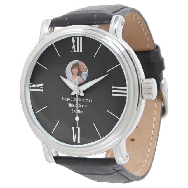 Moderne Foto-Uhr Armbanduhr (Schrägansicht)