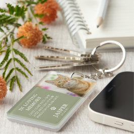 Moderne Foto- und Beileid-Quote Schlüsselanhänger