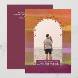 MODERNE FOTO-VERLOBUNG INVITE - Gemischte Farben Einladung
