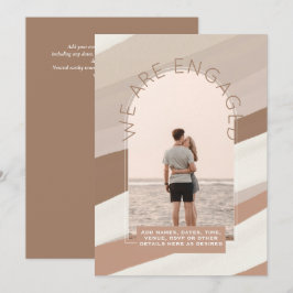 MODERNE FOTO-VERLOBUNG INVITE - Gemischte Farben Einladung