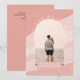 MODERNE FOTO-VERLOBUNG INVITE - Gemischte Farben Einladung